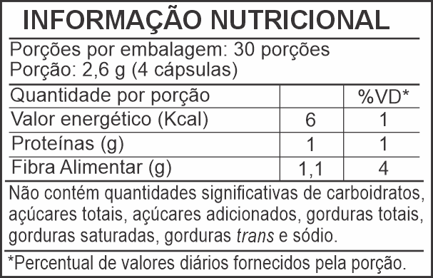 Informação Nutricional - FIOX